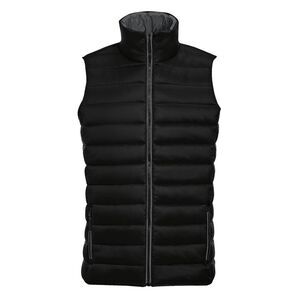 SOLS Mens Wave Padded Water Repellent Bodywarmer/Gilet / Black